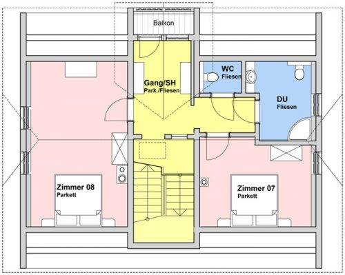Grundriss Dachgeschoss (53 m²)