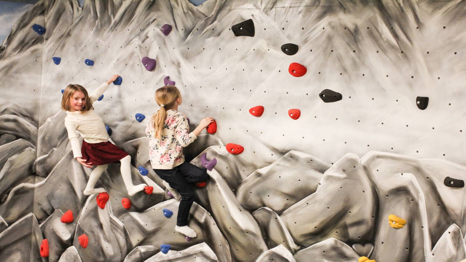 Boulderwand im Hotel